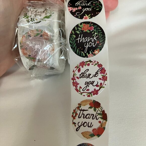 1,500 Stickers - 3 x 500 THANK YOU Seld Adhesive Stickers NEW TAX Write off - Picture 1 of 4